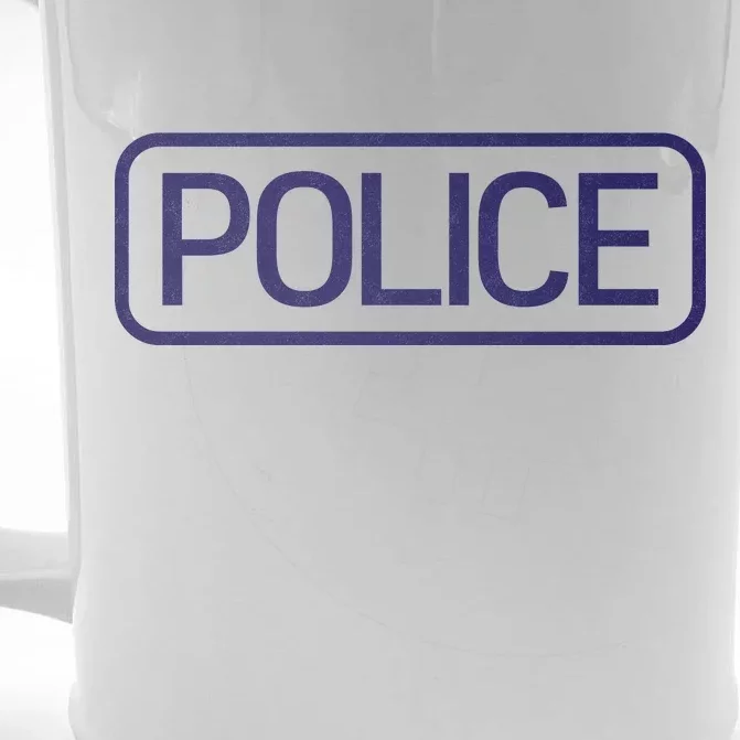 Police Distressed Logo Front & Back Beer Stein