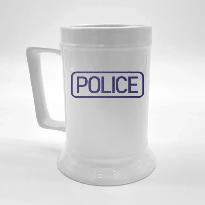 Police Distressed Logo Front & Back Beer Stein