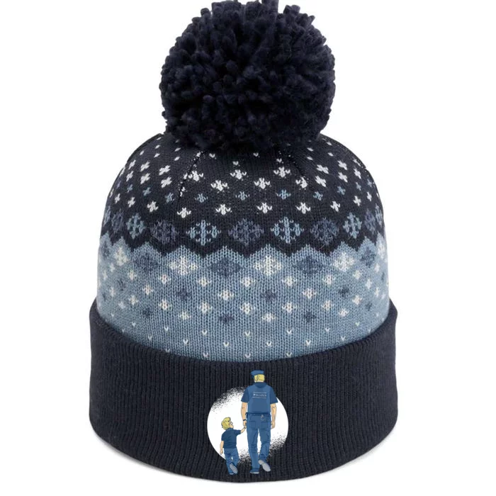 Police Father The Baniff Cuffed Pom Beanie