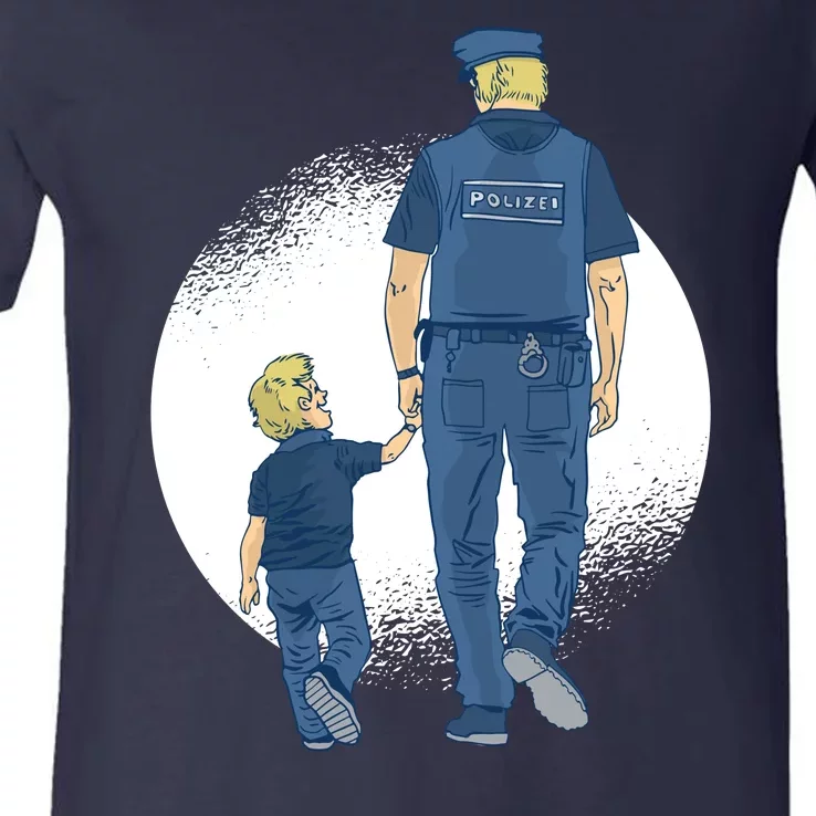 Police Father V-Neck T-Shirt