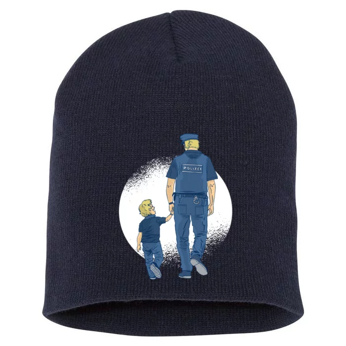 Police Father Short Acrylic Beanie