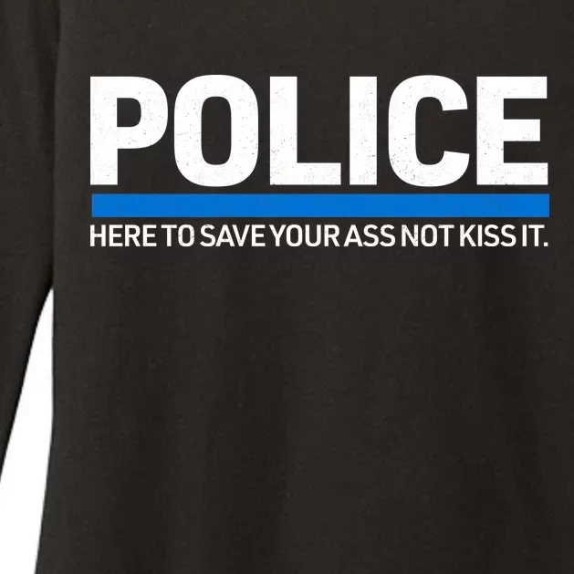 Police Here to Save Lives Womens CVC Long Sleeve Shirt