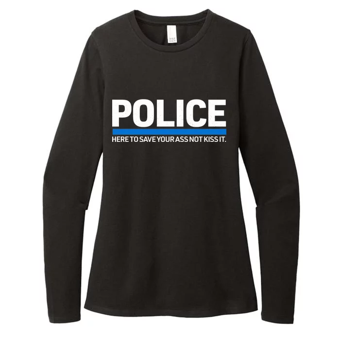 Police Here to Save Lives Womens CVC Long Sleeve Shirt