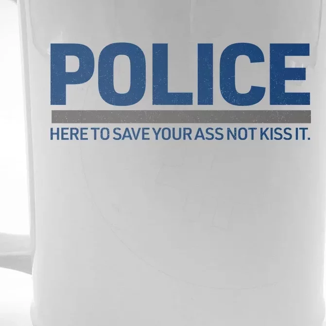 Police Here to Save Lives Front & Back Beer Stein