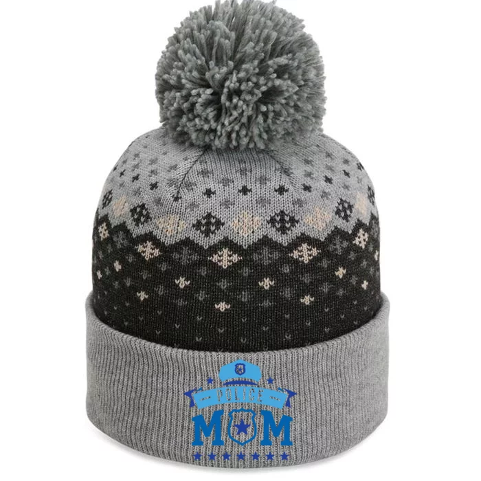 Police Mom The Baniff Cuffed Pom Beanie