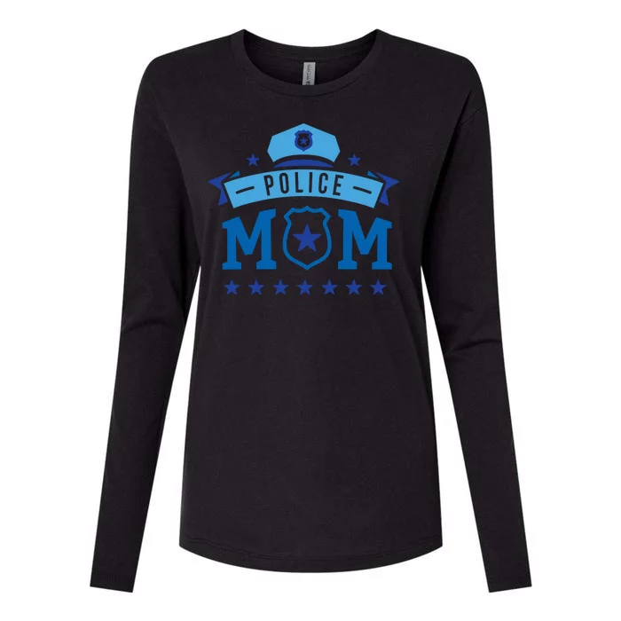 Police Mom Womens Cotton Relaxed Long Sleeve T-Shirt