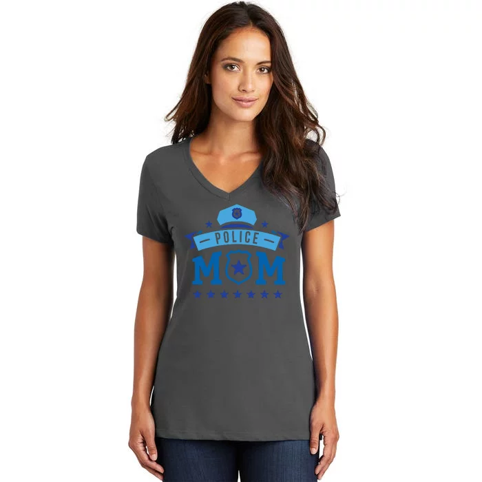 Police Mom Women's V-Neck T-Shirt