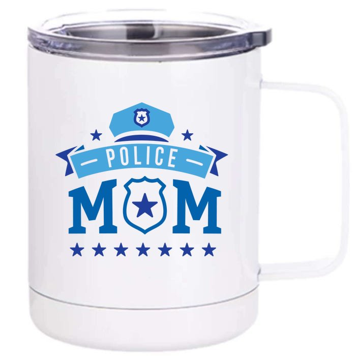 Police Mom Front & Back 12oz Stainless Steel Tumbler Cup