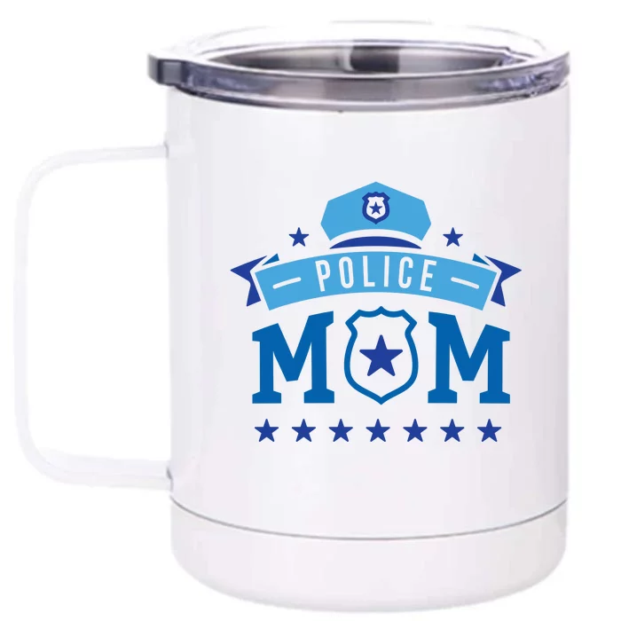 Police Mom Front & Back 12oz Stainless Steel Tumbler Cup