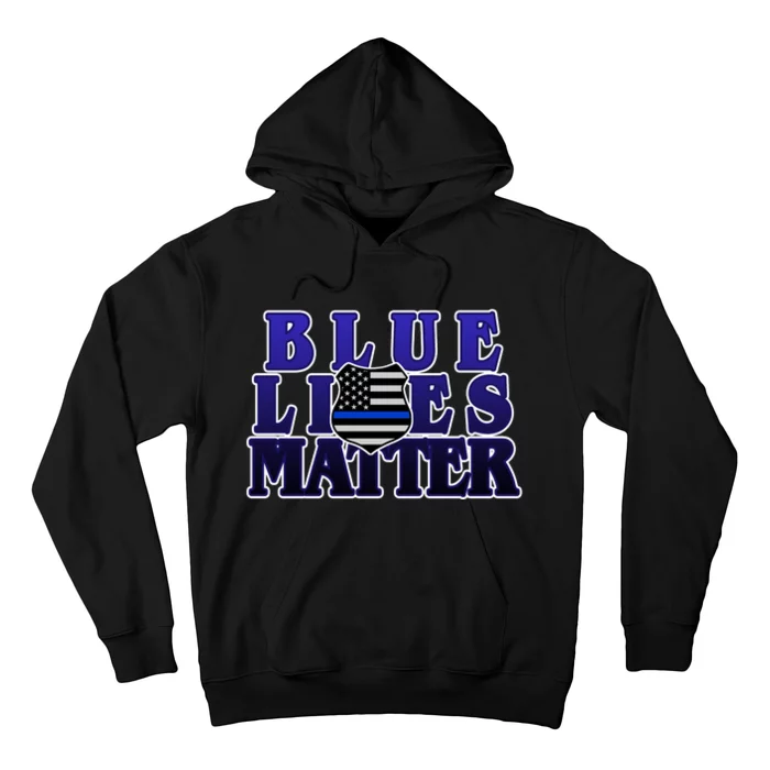 Police Shield Blue Lives Matter Hoodie