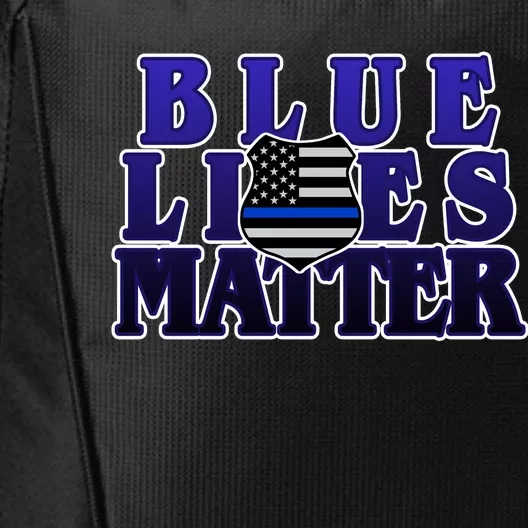 Police Shield Blue Lives Matter City Backpack