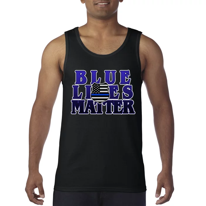 Police Shield Blue Lives Matter Tank Top