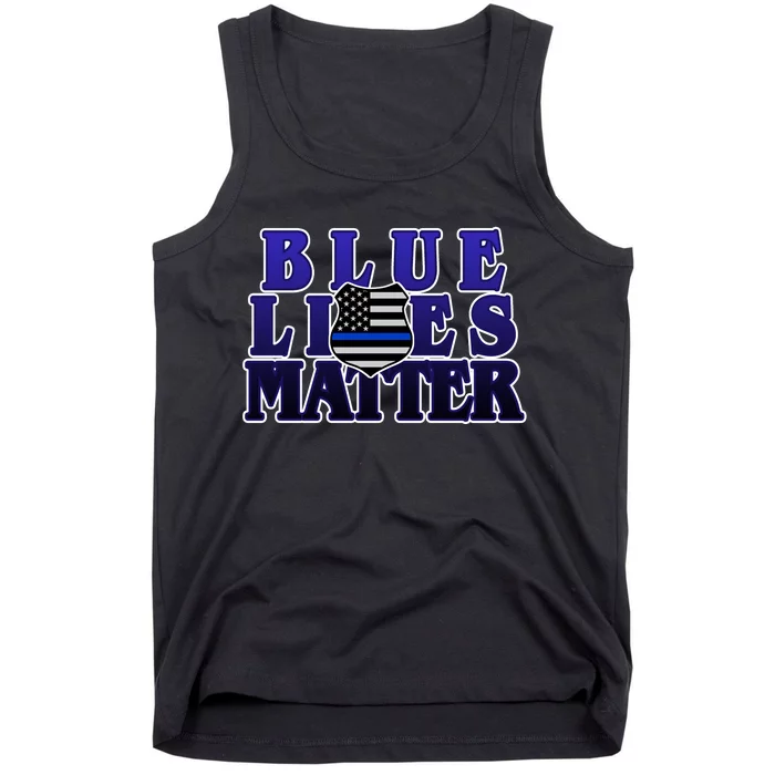 Police Shield Blue Lives Matter Tank Top