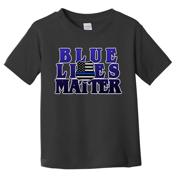 Police Shield Blue Lives Matter Toddler T-Shirt