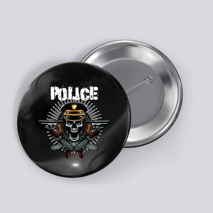 Police Skull Button