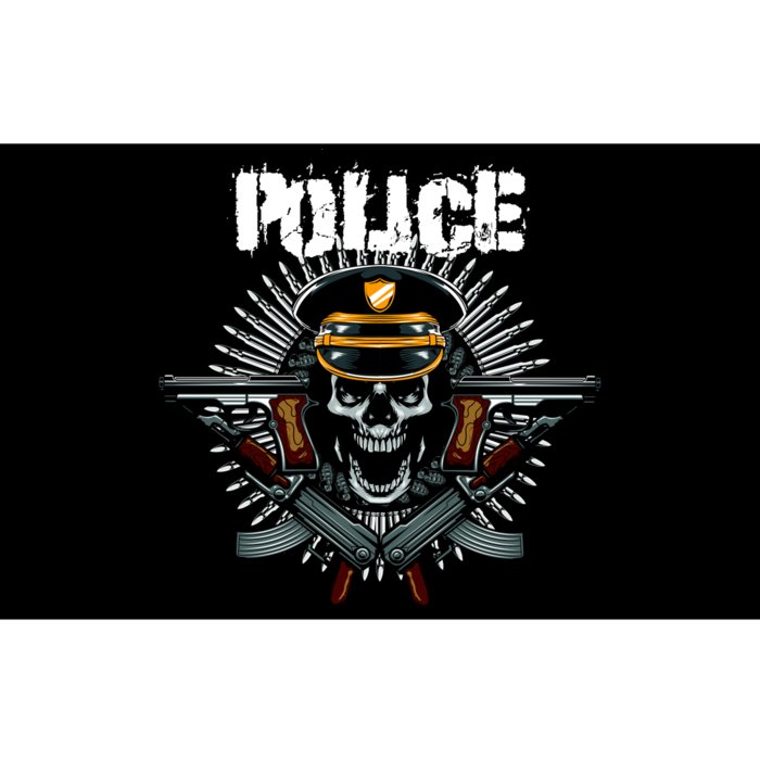 Police Skull Bumper Sticker