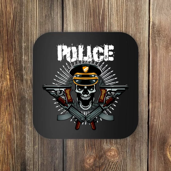 Police Skull Coaster