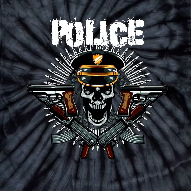 Police Skull Tie-Dye T-Shirt