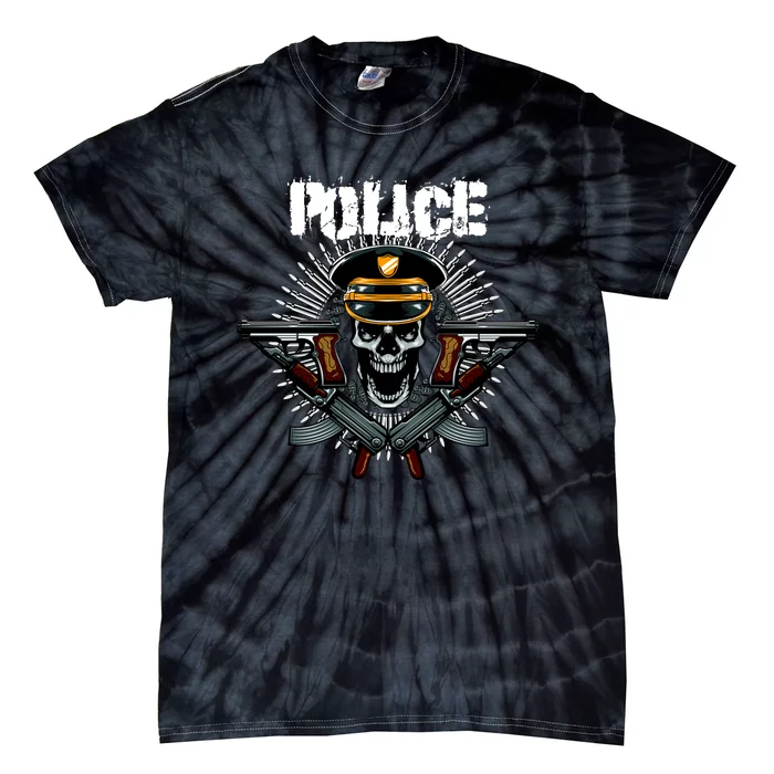 Police Skull Tie-Dye T-Shirt