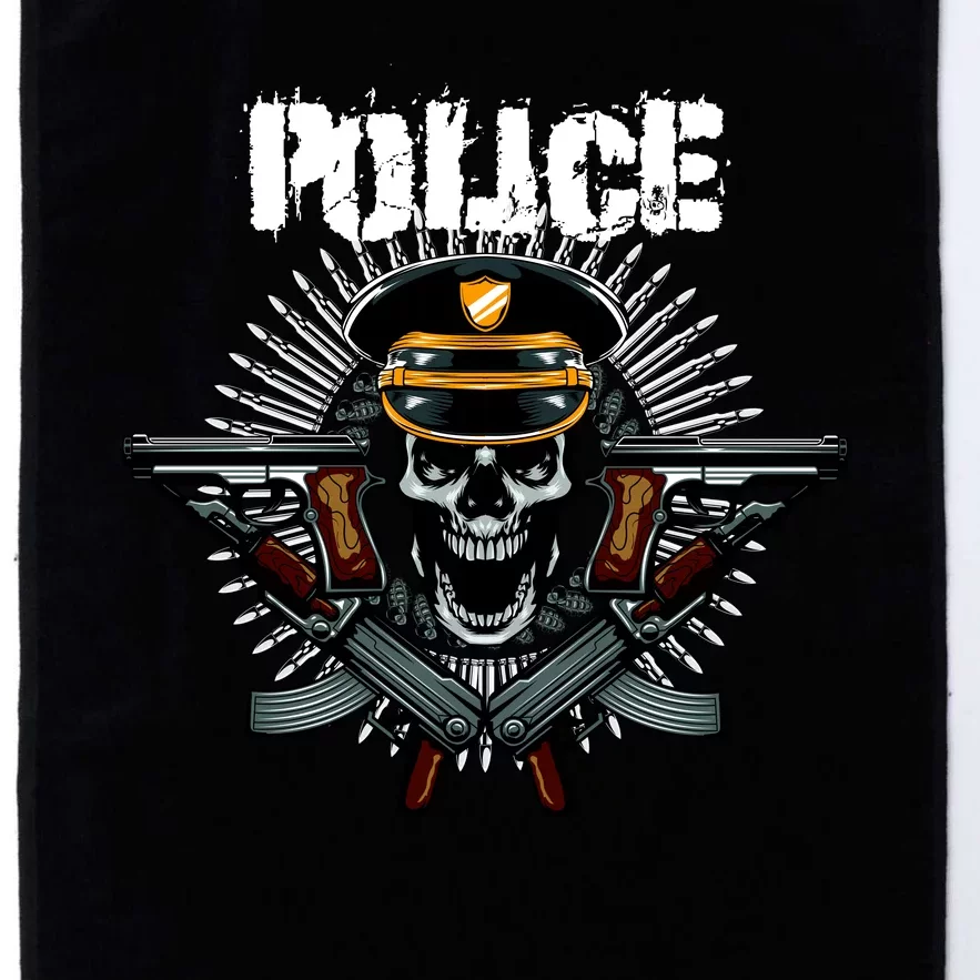 Police Skull Platinum Collection Golf Towel