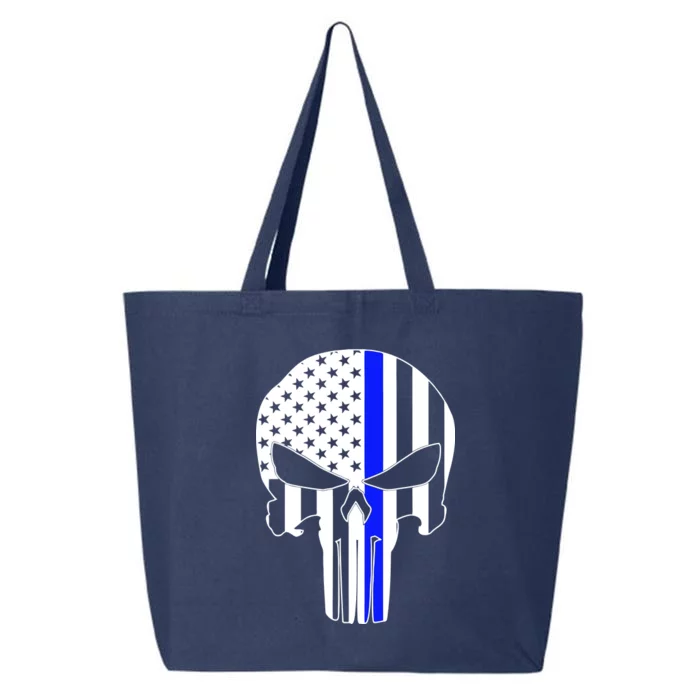 Police USA Skull Thin Blue Line 25L Jumbo Tote