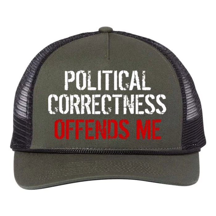 Political Corectness Offends Me Retro Rope Trucker Hat Cap