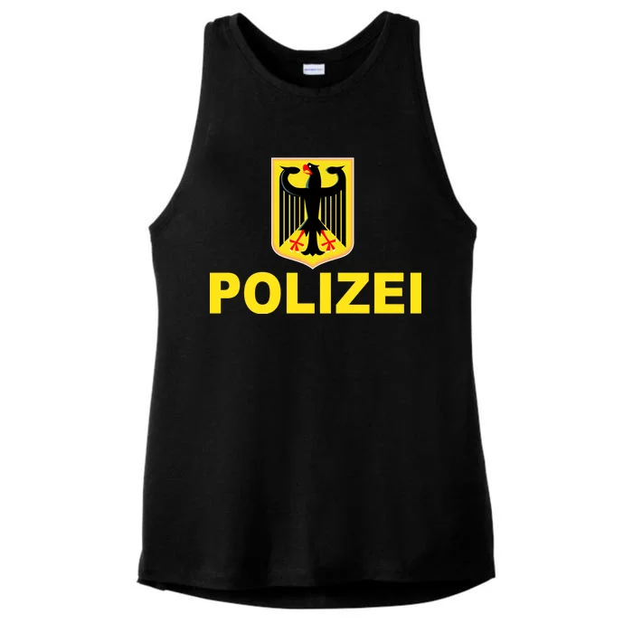 Polizei German Flag Ladies Tri-Blend Wicking Tank