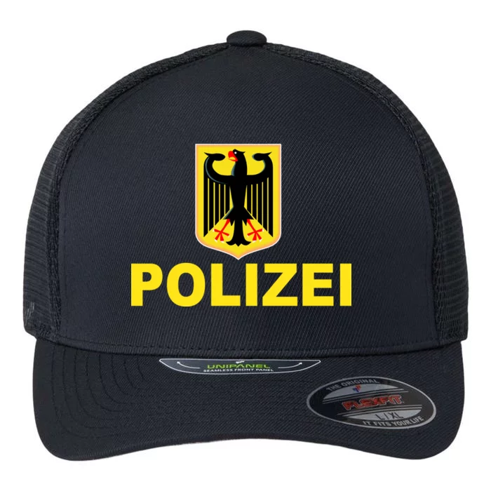 Polizei German Flag Flexfit Unipanel Trucker Cap