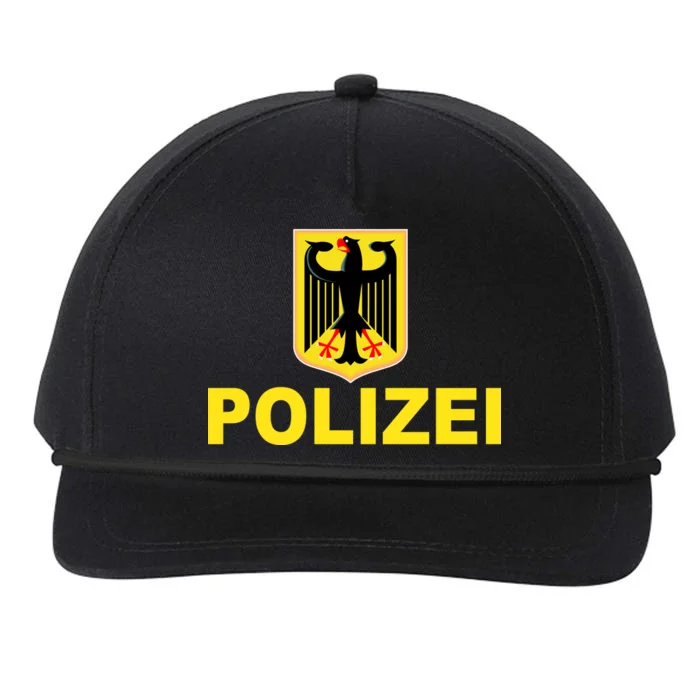 Polizei German Flag Snapback Five-Panel Rope Hat