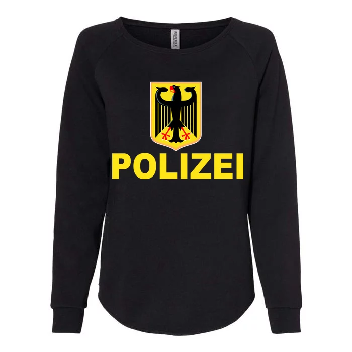 Polizei German Flag Womens California Wash Sweatshirt