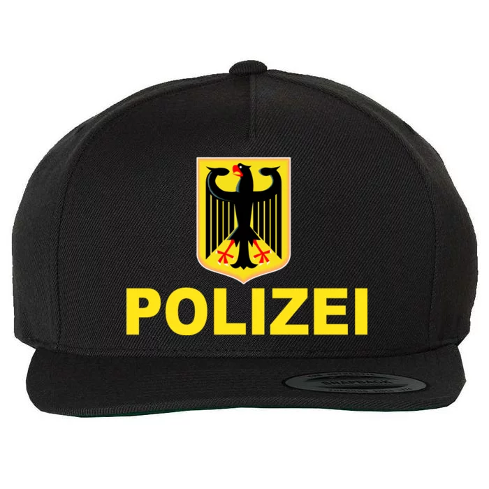 Polizei German Flag Wool Snapback Cap