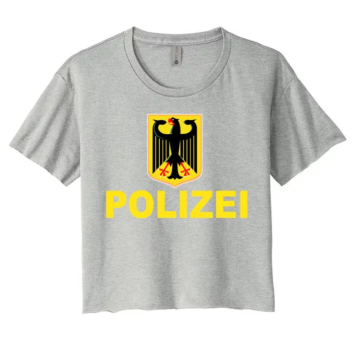 Polizei German Flag Women's Crop Top Tee