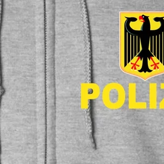 Polizei German Flag Full Zip Hoodie