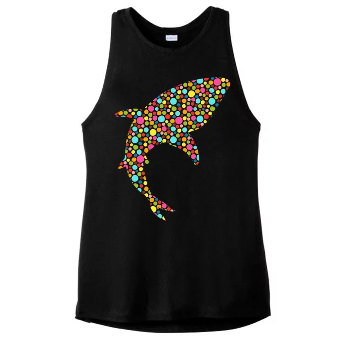 Polka Dot Shark International Dot Day Ladies Tri-Blend Wicking Tank