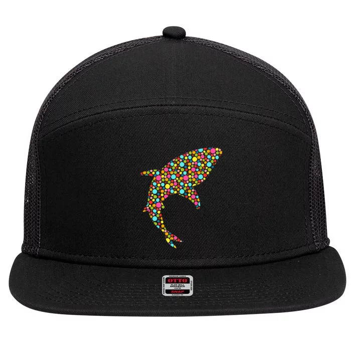 Polka Dot Shark International Dot Day 7 Panel Mesh Trucker Snapback Hat