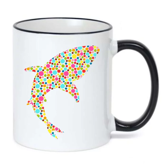 Polka Dot Shark International Dot Day Black Color Changing Mug