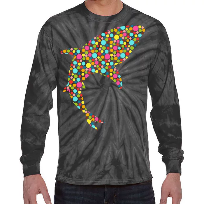 Polka Dot Shark International Dot Day Tie-Dye Long Sleeve Shirt