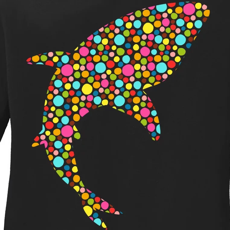 Polka Dot Shark International Dot Day Ladies Long Sleeve Shirt