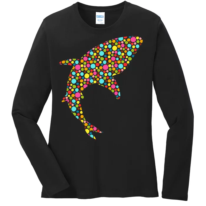 Polka Dot Shark International Dot Day Ladies Long Sleeve Shirt