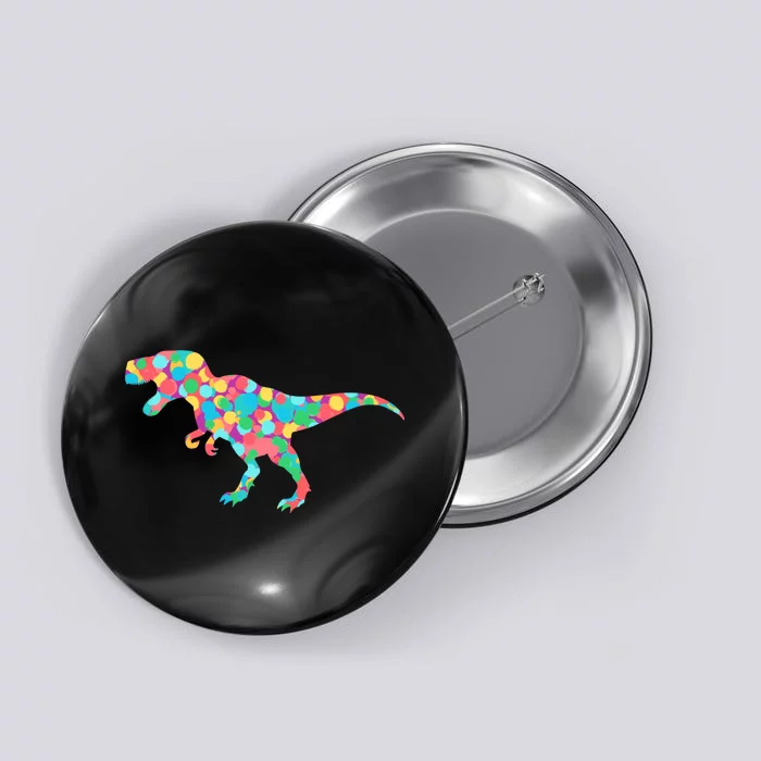 Polka Dot T-Rex International Dot Day Button