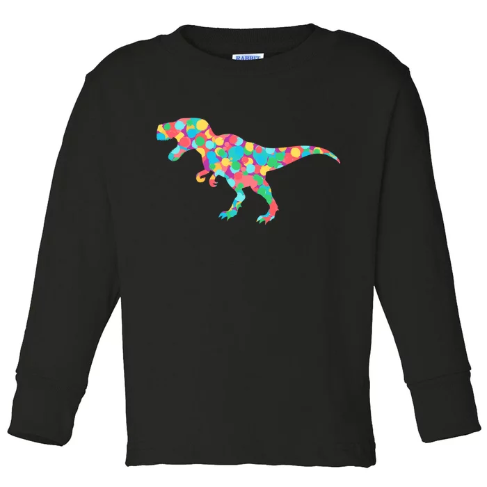 Polka Dot T-Rex International Dot Day Toddler Long Sleeve Shirt