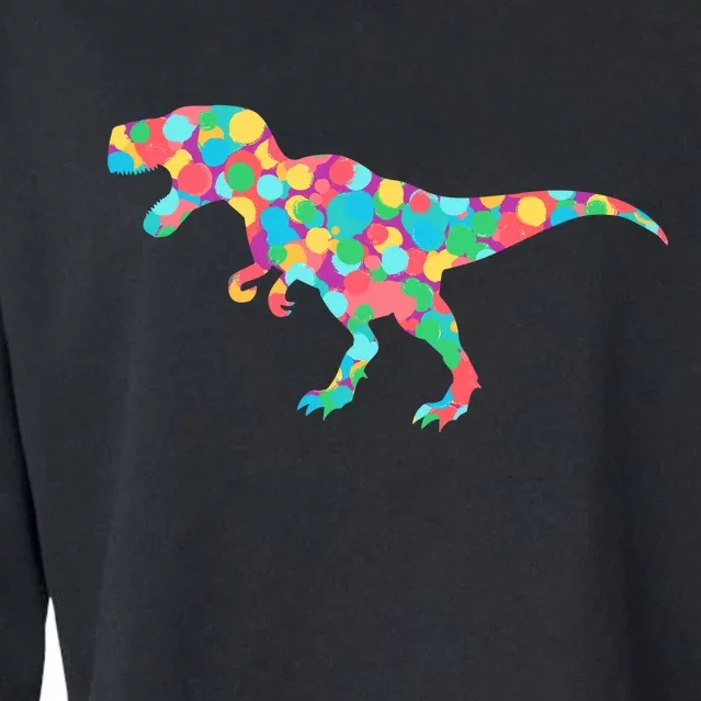 Polka Dot T-Rex International Dot Day Cropped Pullover Crew