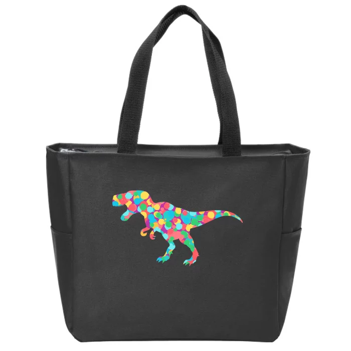 Polka Dot T-Rex International Dot Day Zip Tote Bag