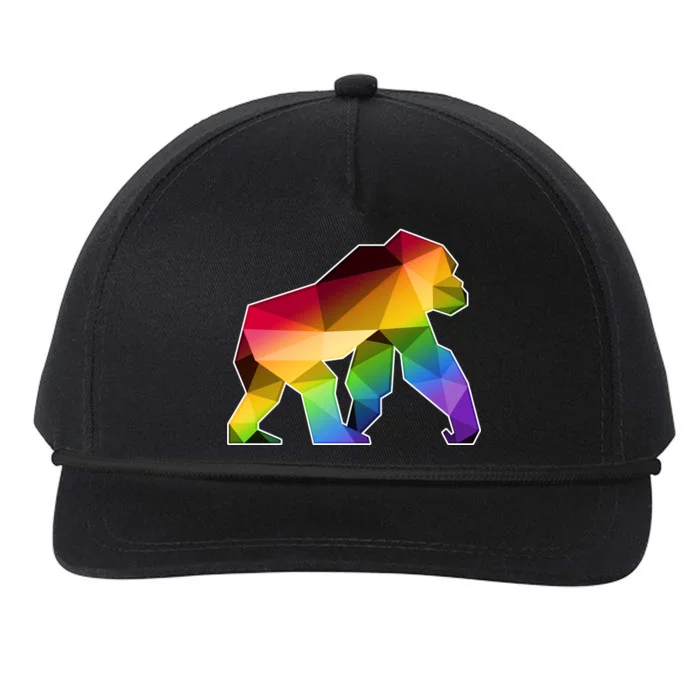 Polygon Crystal Gorilla Snapback Five-Panel Rope Hat