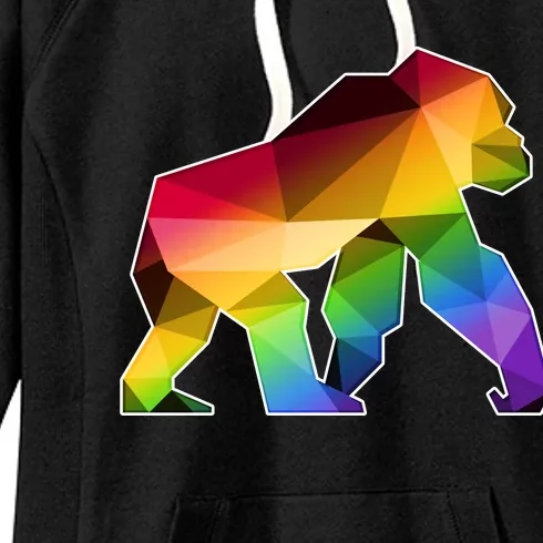 Polygon Crystal Gorilla Women's Fleece Hoodie