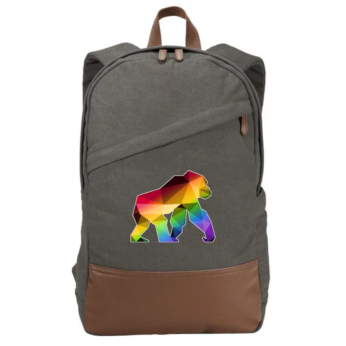 Polygon Crystal Gorilla Cotton Canvas Backpack