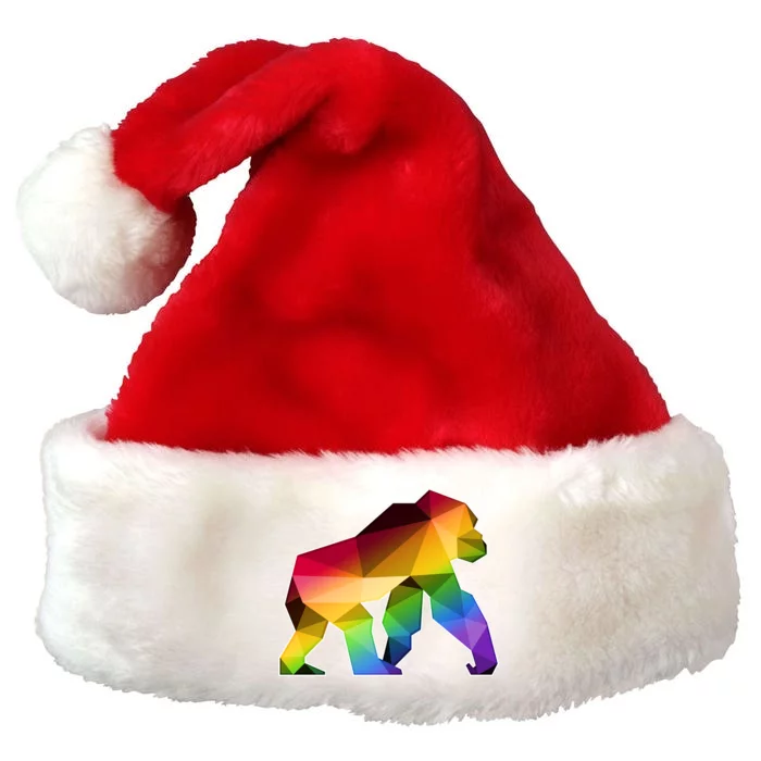 Polygon Crystal Gorilla Premium Christmas Santa Hat