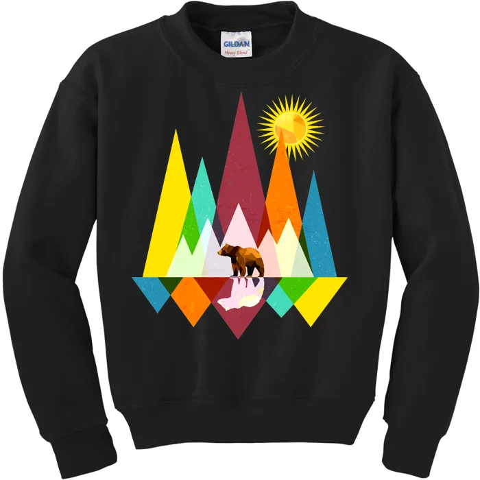 Polygon Wilderness Bear Kids Sweatshirt