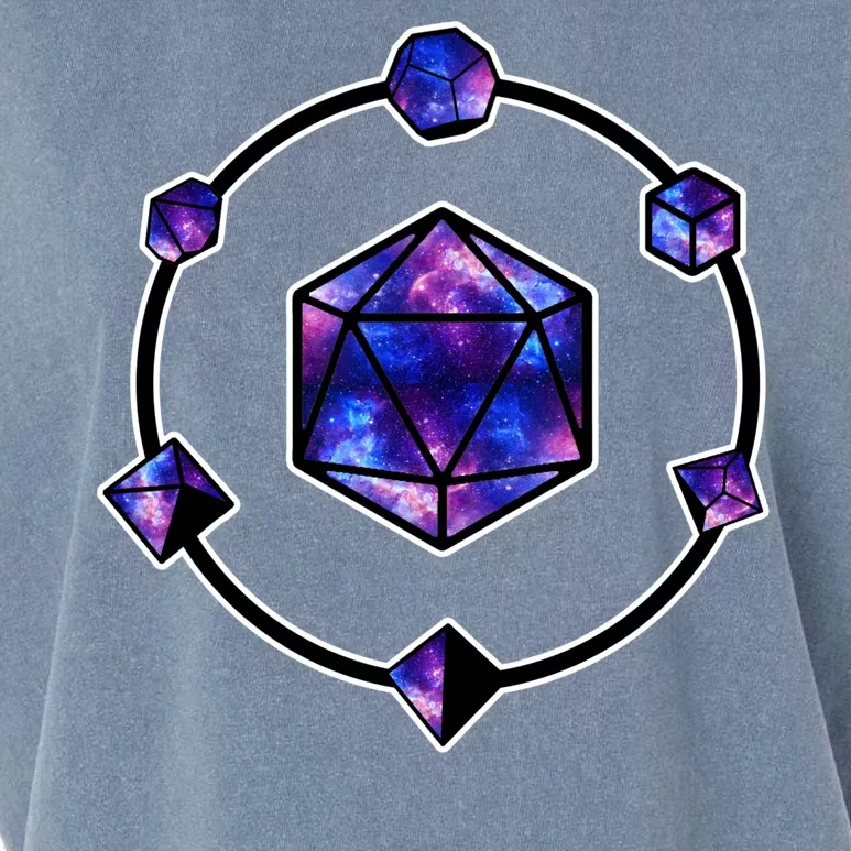 Polyhedral Dice Galaxy Circle Garment-Dyed Women's Muscle Tee