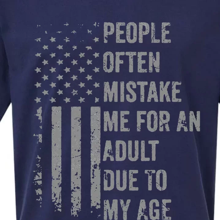 People Often Mistake Me For An Due To My Age Sueded Cloud Jersey T-Shirt